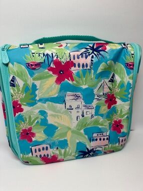 Thirty-One Hanging Travel Toiletry Bag NWT Cosmetic Organizer Tropical Print